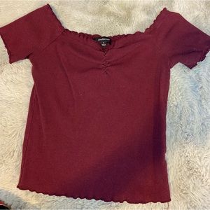 Maroon crop top